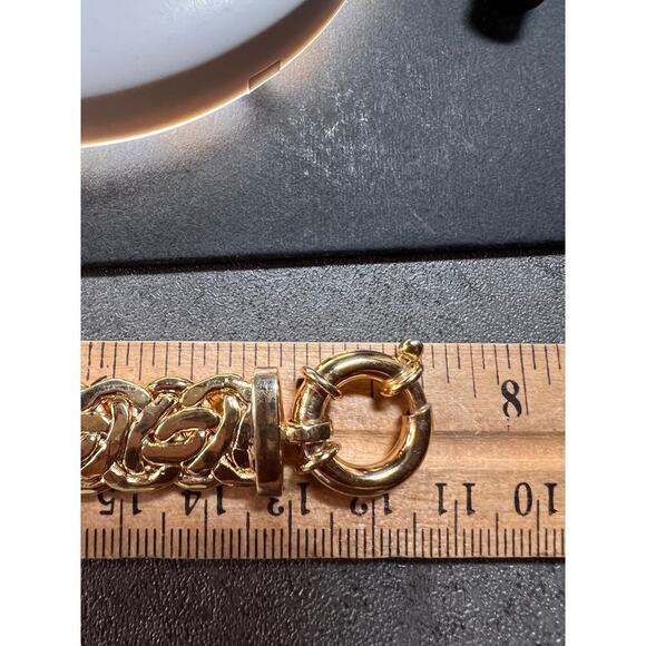 Moda Al Massimo White Cubic Zirconia Gold Over Bronze Designer Bracelet - Picture 14 of 16